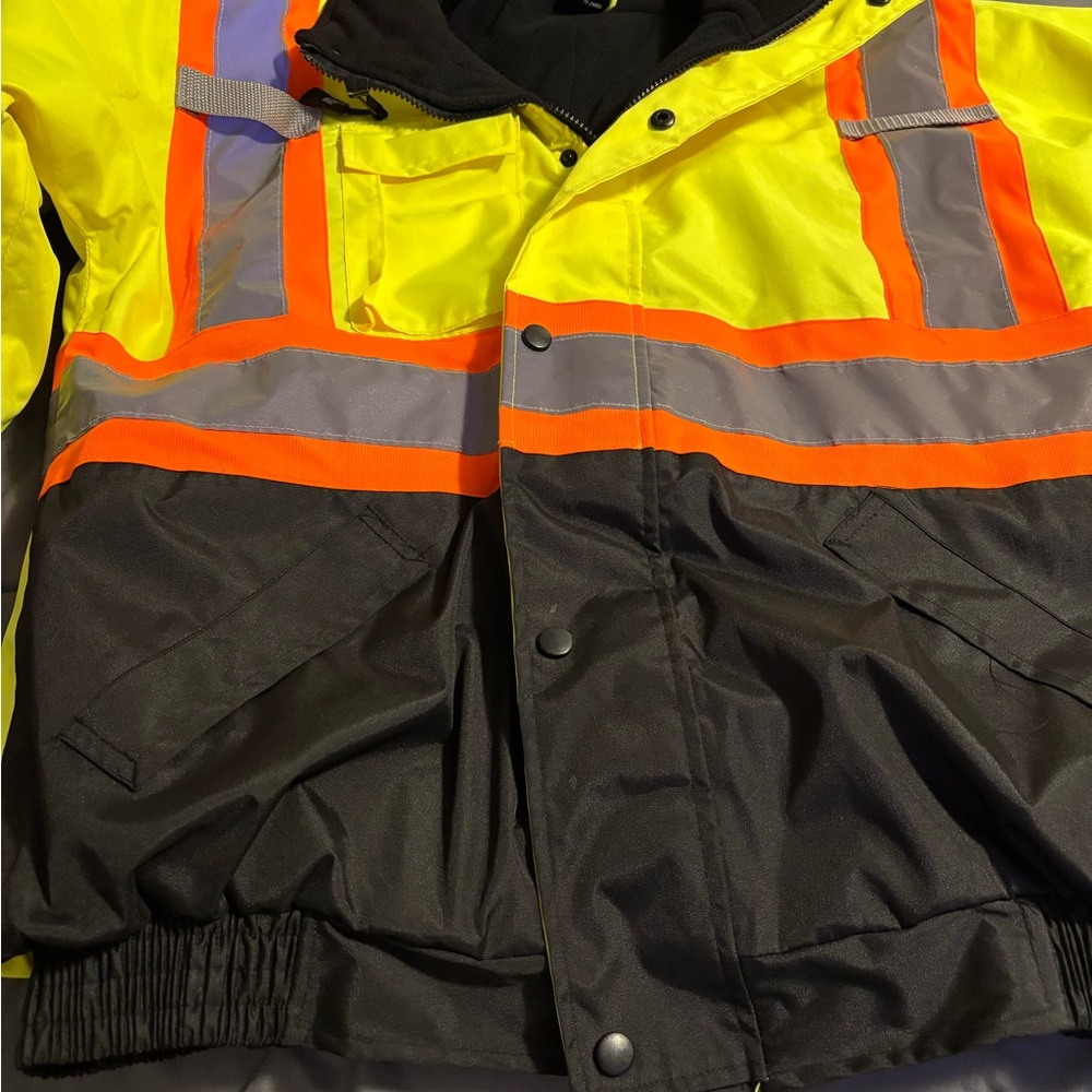 High-Visibility Yellow and Black Jacket